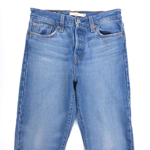 LEVIS Wedgie Icon Crop Jeans Athens Shut It 90s Y2k Clean Girl Minimal Normcore - Picture 5 of 10